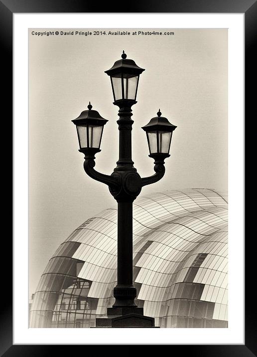 Tyne Bridge Street Lamp Framed Mounted Print by David Pringle
