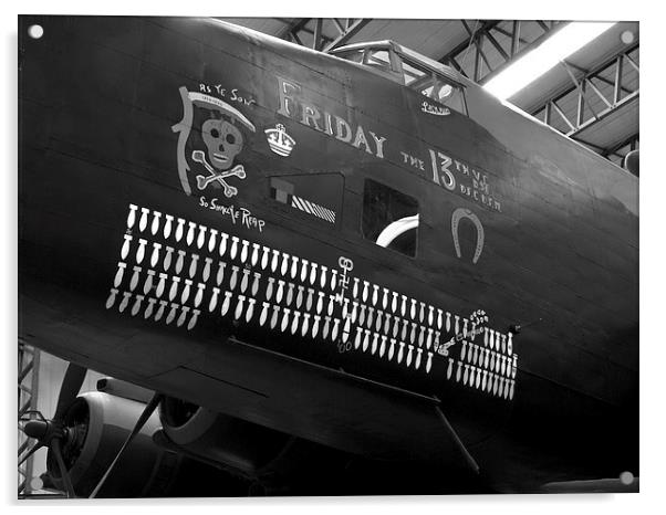 Handley Page Halifax bomber aircraft MkII (III) Acrylic by Robert Gipson