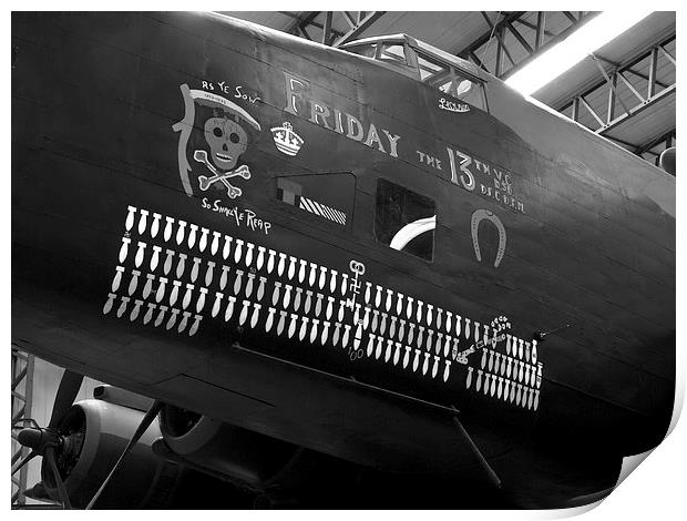 Handley Page Halifax bomber aircraft MkII (III) Print by Robert Gipson