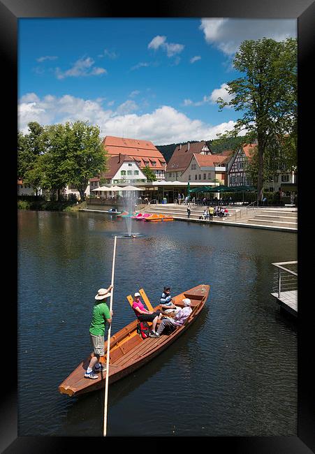 Nagold Germany with punt Framed Print by Matthias Hauser