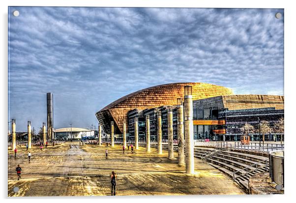 Wales Millennium Centre Acrylic by Steve Purnell