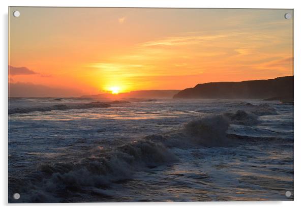 South Bay Sunrise Acrylic by Andrew McCauley