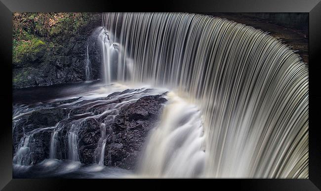 River Calder Falls Framed Print by Geo Harris