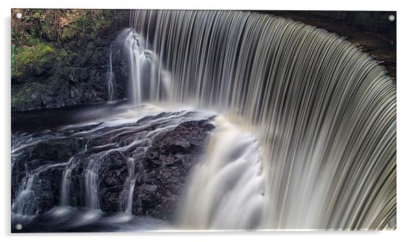 River Calder Falls Acrylic by Geo Harris