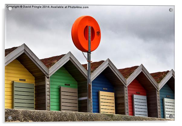 Blyth Beach Huts Acrylic by David Pringle