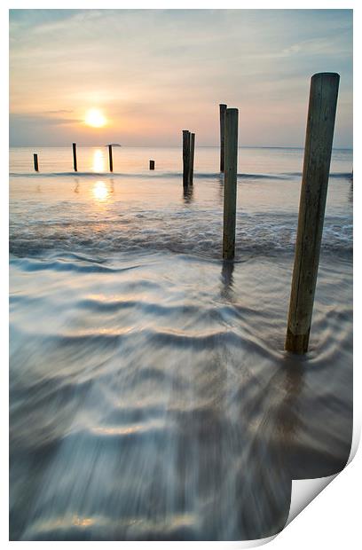 Subtle sunset Print by mike Davies