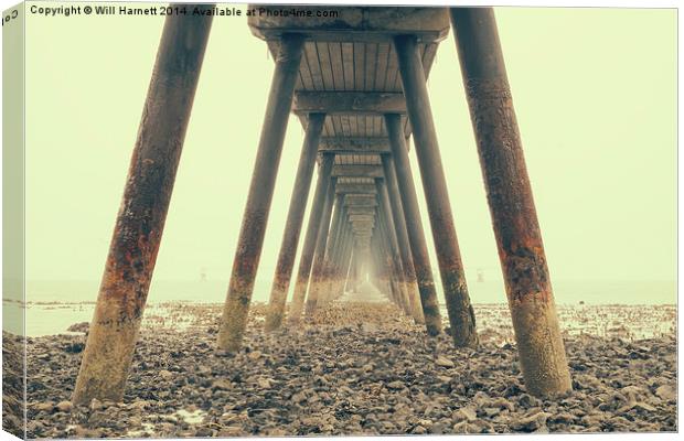 Under The Pier Canvas Print by Will Harnett