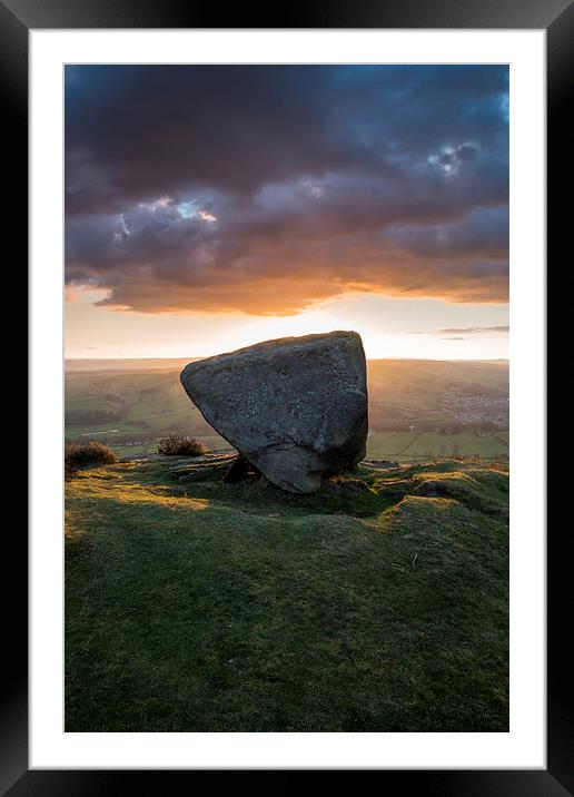 Baslow Edge Framed Mounted Print by James Grant