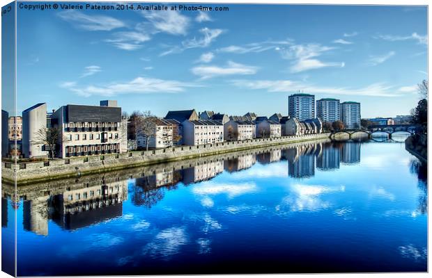 Riverside Ayr Canvas Print by Valerie Paterson