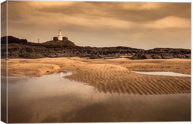 Mumbles lighthouse Canvas Print by Leighton Collins