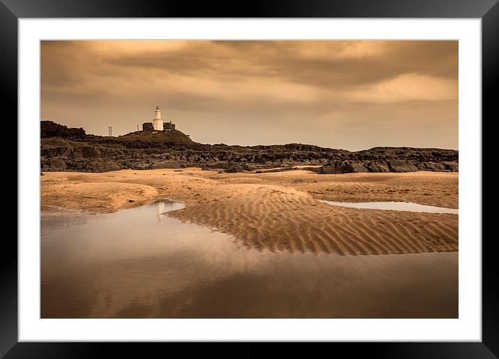 Mumbles lighthouse Framed Mounted Print by Leighton Collins