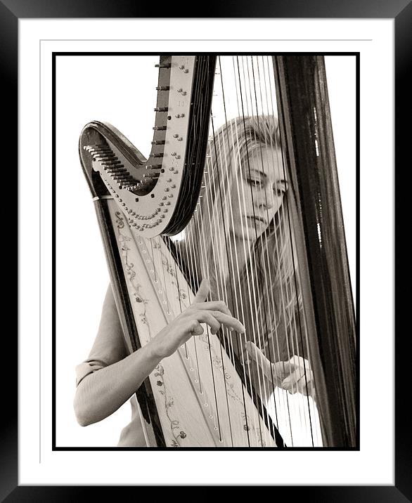 Portrait of the Harpist Framed Mounted Print by Malcolm Smith