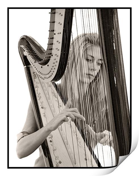 Portrait of the Harpist Print by Malcolm Smith