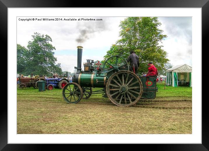 Steam Tractor Framed Mounted Print by Paul Williams