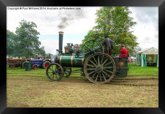 Steam Tractor Framed Print by Paul Williams