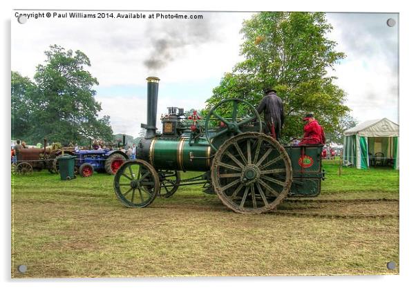 Steam Tractor Acrylic by Paul Williams