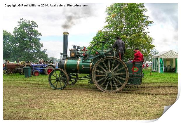 Steam Tractor Print by Paul Williams