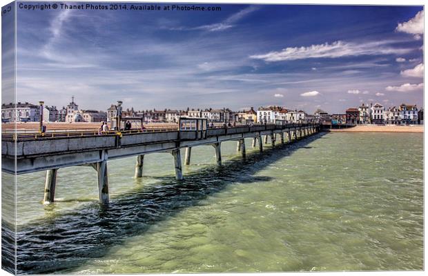 Deal pier in spring sunshine Canvas Print by Thanet Photos