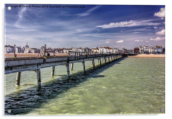 Deal pier in spring sunshine Acrylic by Thanet Photos