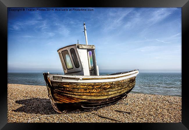 Julie the boat Framed Print by Thanet Photos