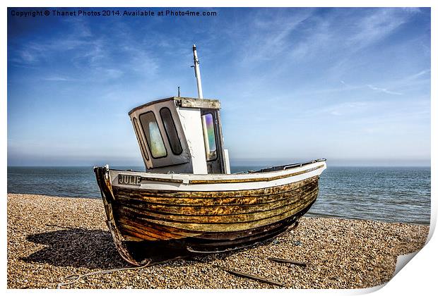 Julie the boat Print by Thanet Photos