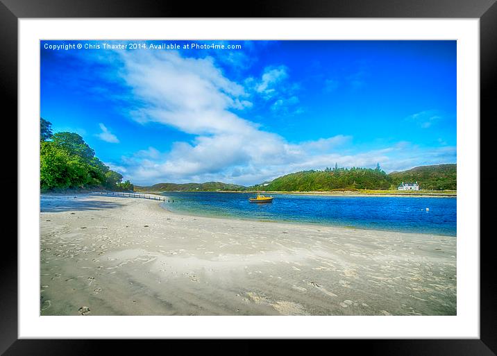 Silver Sands of Morar 4 Framed Mounted Print by Chris Thaxter