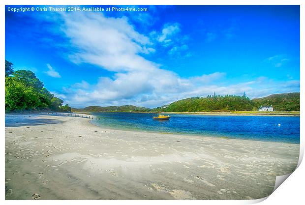 Silver Sands of Morar 4 Print by Chris Thaxter