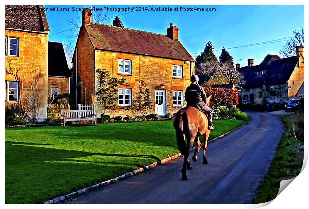 Country Life in The Cotswolds Print by Jason Williams