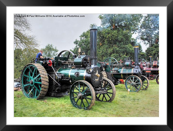 Aveling Stream Tractor Framed Mounted Print by Paul Williams