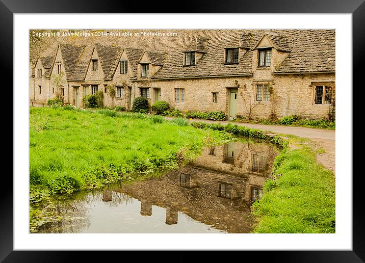 Cottages, Bibury, Cotswolds, Framed Mounted Print by John Morgan