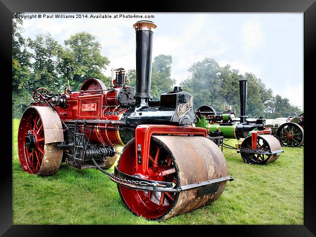 Burrells Steamroller Framed Print by Paul Williams