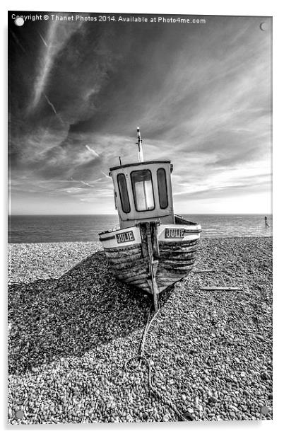 Fishing boat in mono Acrylic by Thanet Photos