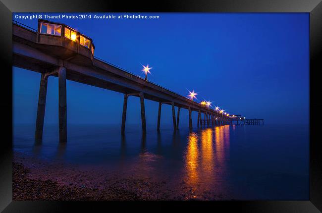 Deal pier, night time shot Framed Print by Thanet Photos