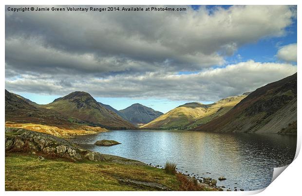 Wastwater In October Print by Jamie Green