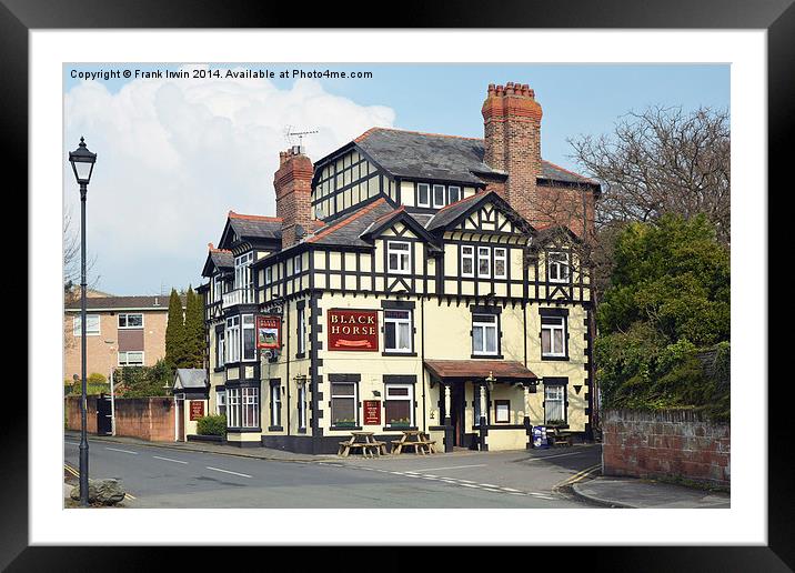 The Black Horse in Lower Heswall Framed Mounted Print by Frank Irwin