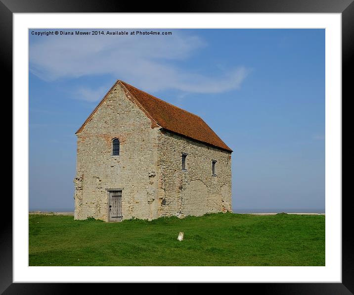 St Peters Bradwell Framed Mounted Print by Diana Mower