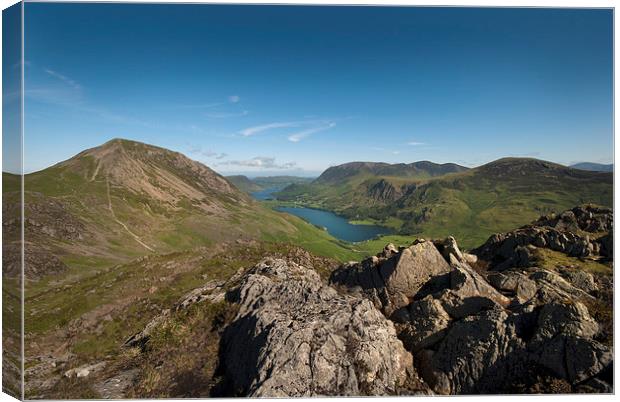 Buttermere and Crummock water Canvas Print by Eddie John
