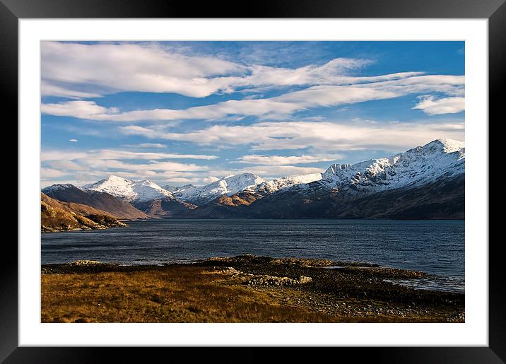 Loch Hourn Framed Mounted Print by Jacqi Elmslie