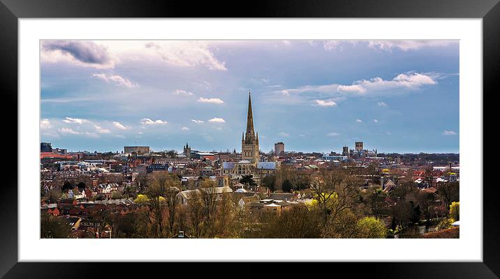 Norwich skyline Framed Mounted Print by Mark Bunning
