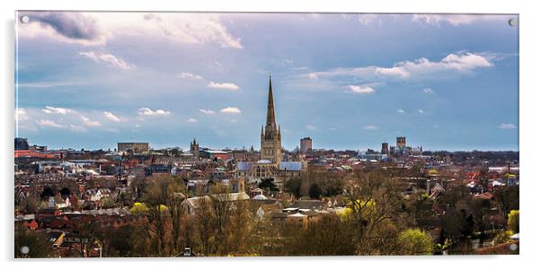 Norwich skyline Acrylic by Mark Bunning