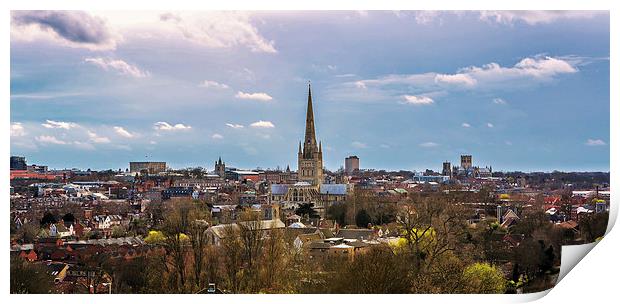 Norwich skyline Print by Mark Bunning