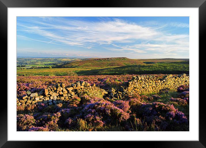 Burbage Moor & Houndkirk Hill Framed Mounted Print by Darren Galpin