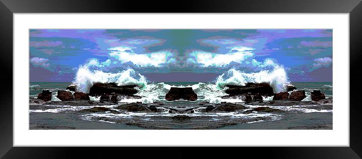 Double Waves Framed Mounted Print by james balzano, jr.