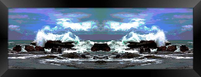 Double Waves Framed Print by james balzano, jr.