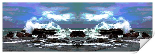 Double Waves Print by james balzano, jr.