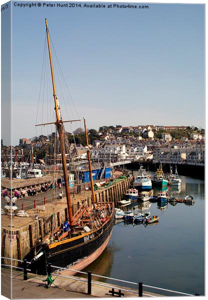 The Inner Harbour Brixham Canvas Print by Peter F Hunt