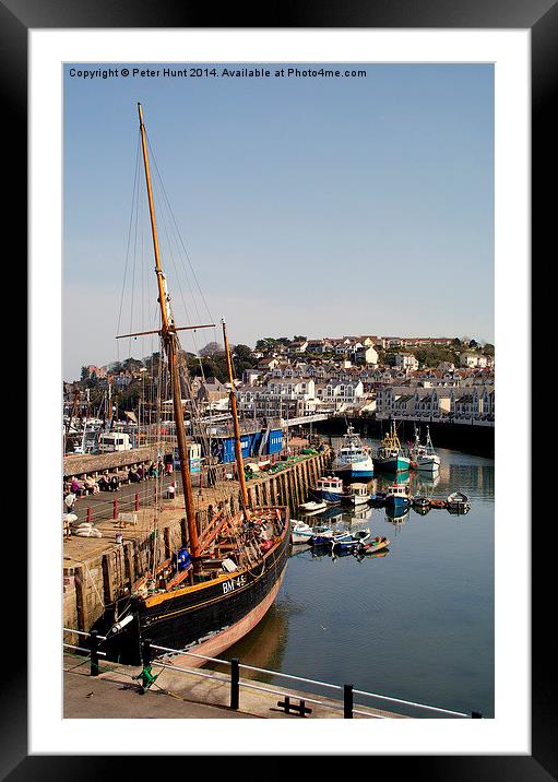 The Inner Harbour Brixham Framed Mounted Print by Peter F Hunt