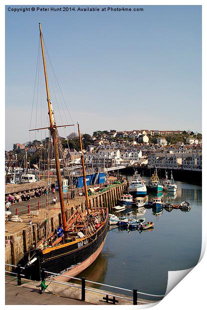 The Inner Harbour Brixham Print by Peter F Hunt