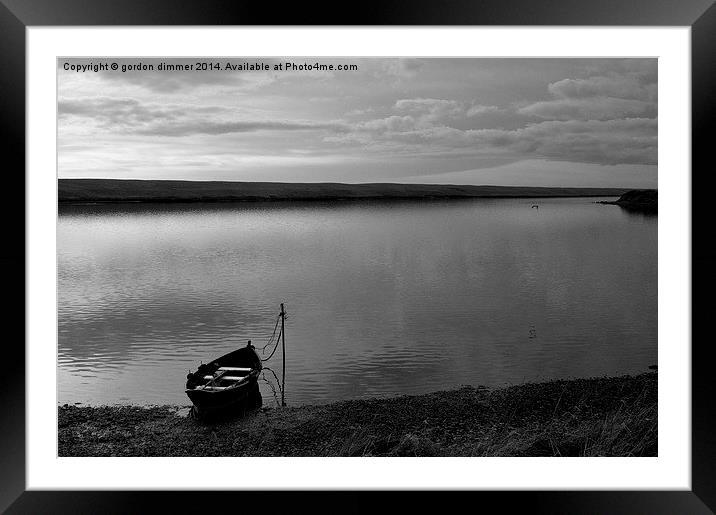 Tranquility at Fleet Lagoon Framed Mounted Print by Gordon Dimmer