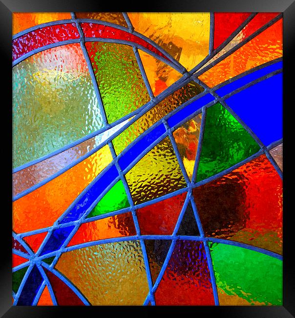 Stained Glass Window Framed Print by Paula Palmer canvas